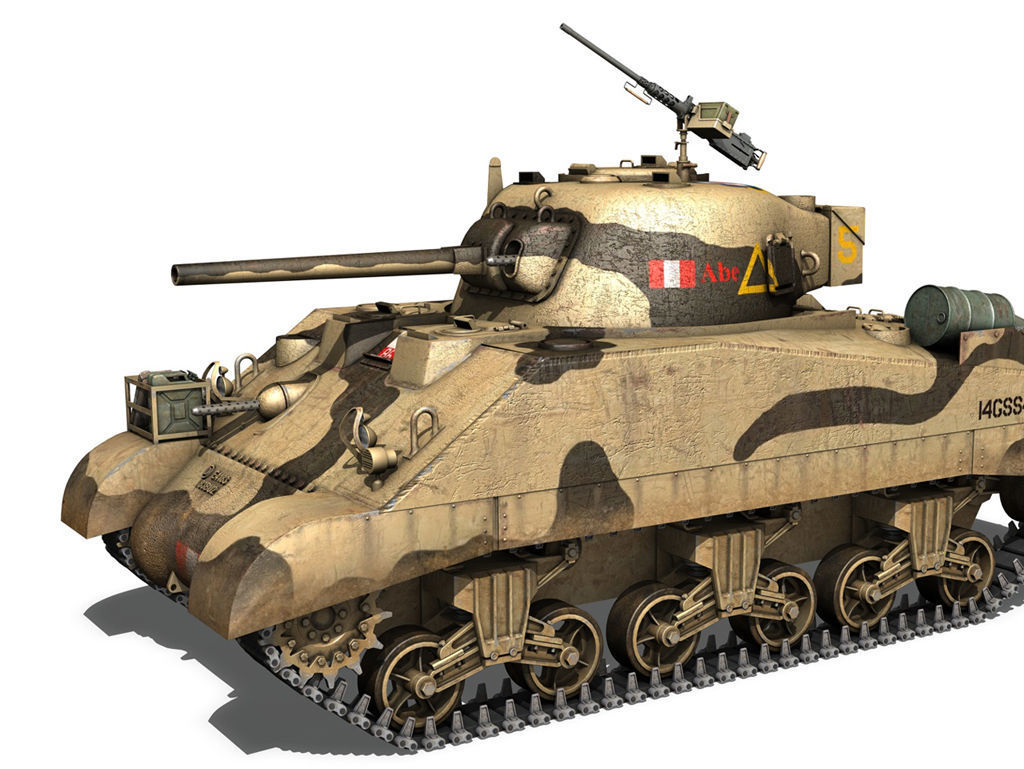British Shermans - Collection 3D model_5