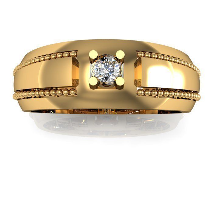 man ring 3D print model_6