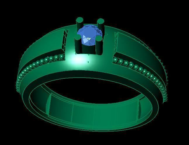 man ring 3D print model_9