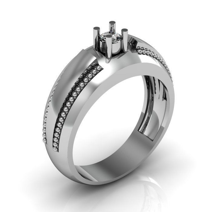 man ring 3D print model_5