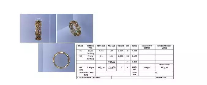 Diamond Band Ring 3D Print Model