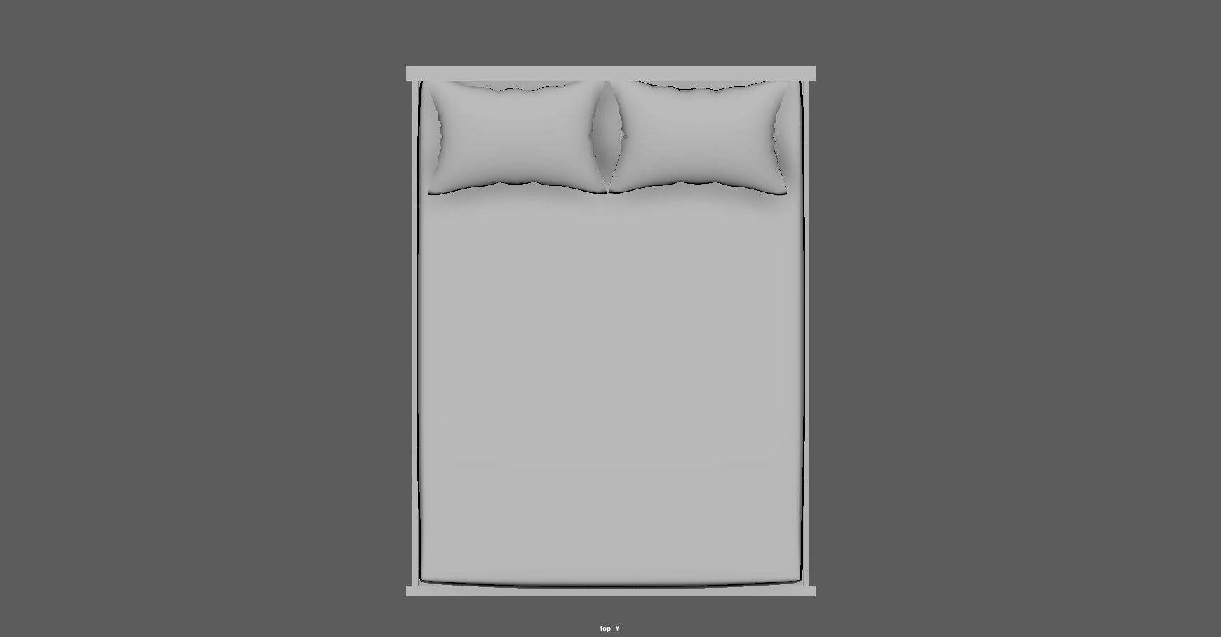 wood bed - queen bed - modern bed - standard bed Low-poly 3D model_18