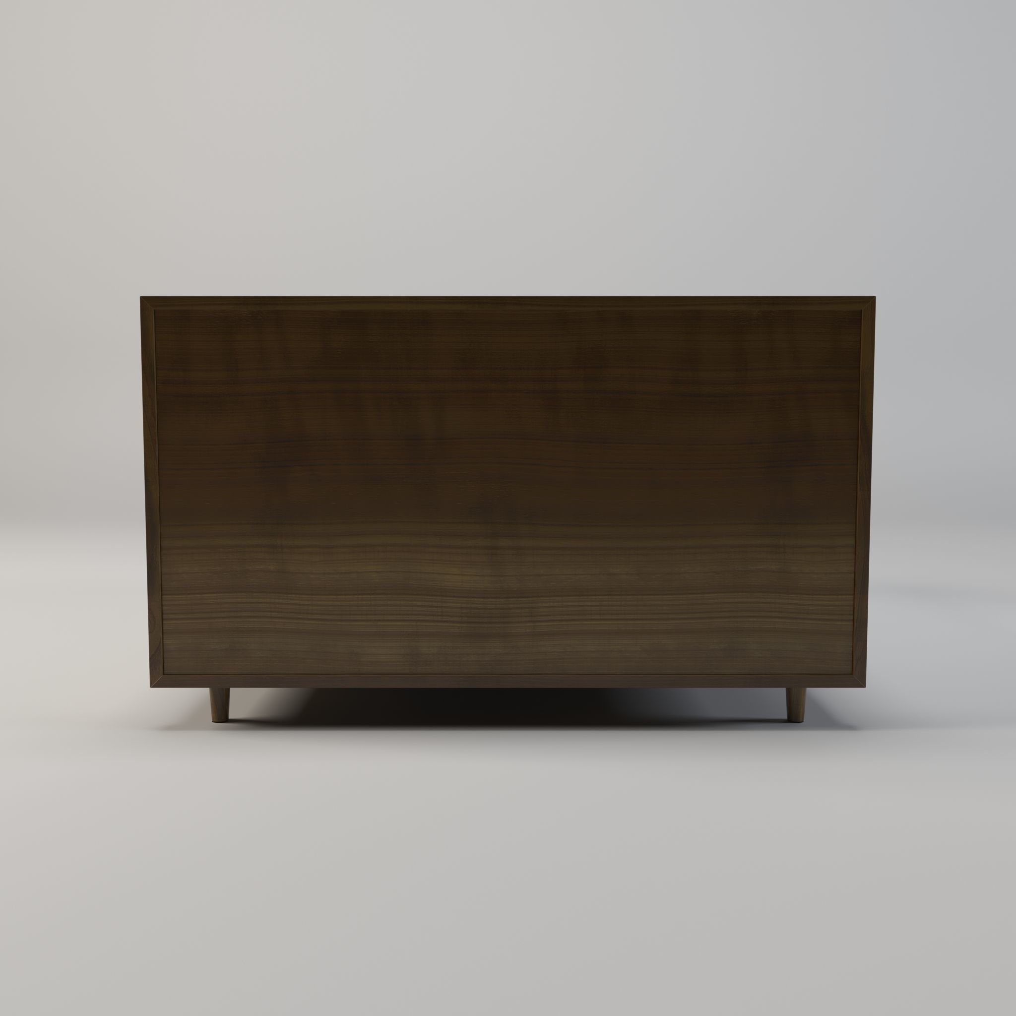 wood bed - queen bed - modern bed - standard bed Low-poly 3D model_4