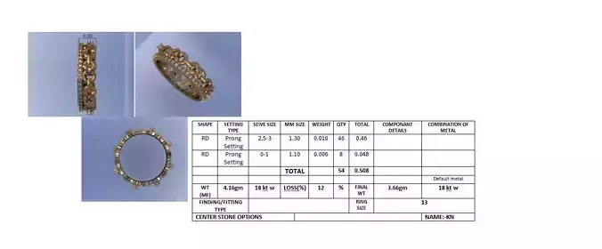 Diamond Band Ring 3D Print Model