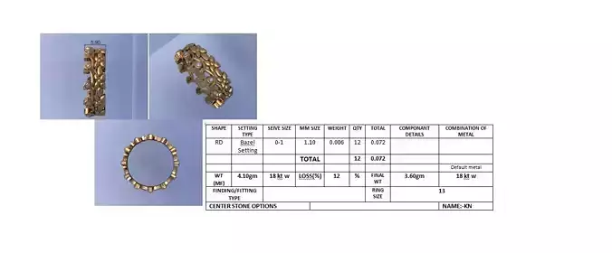 Diamond Band Ring 3D Print Model