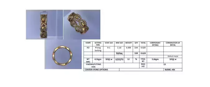 Diamond Band Ring 3D Print Model