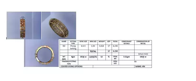 Diamond Band Ring 3D Print Model