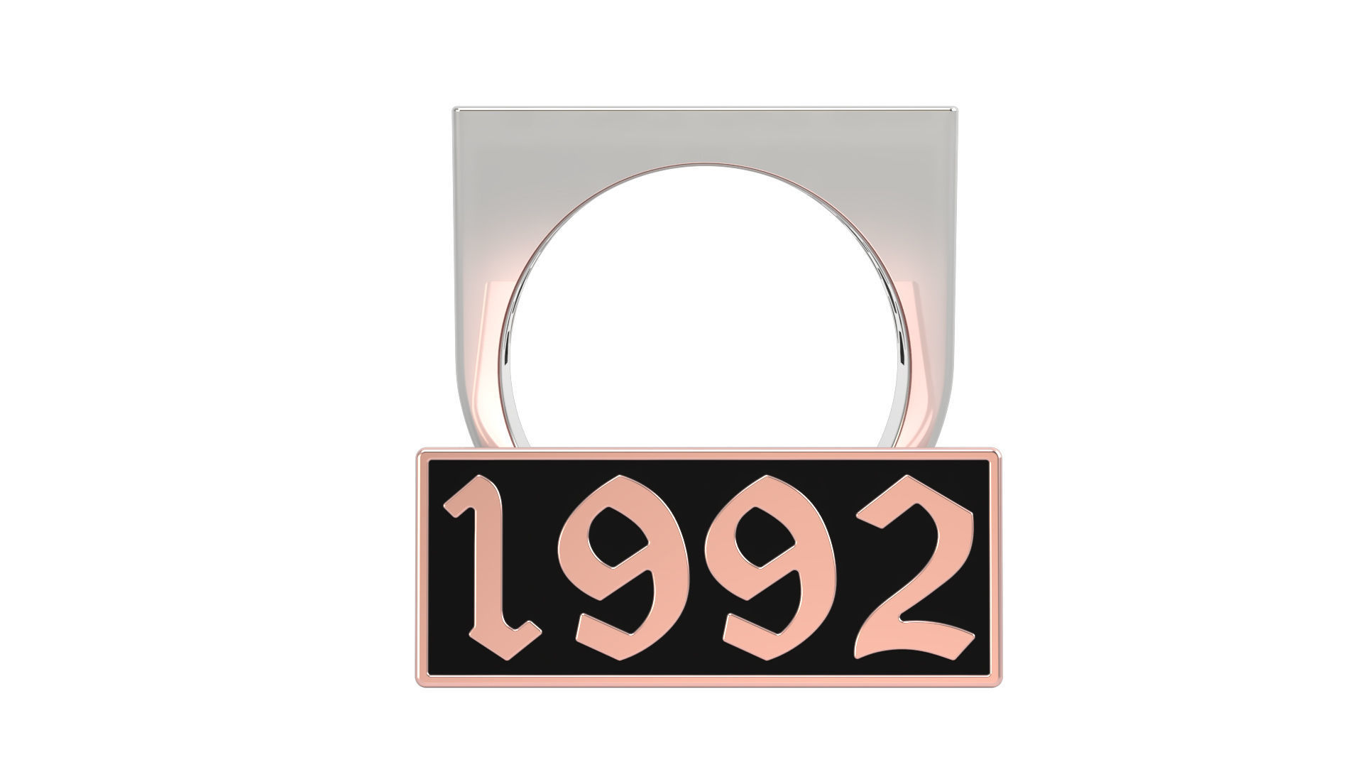 1992 Ring Set with and without gallery Size 5 - 9 US 3D print model_5
