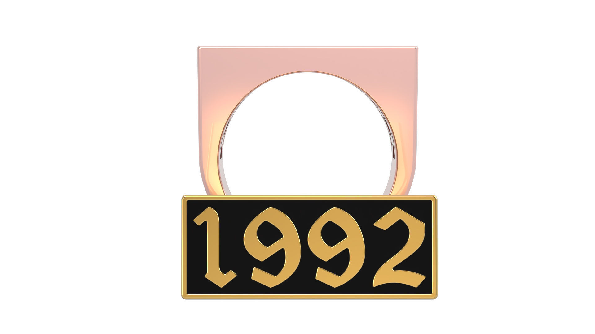 1992 Ring Set with and without gallery Size 5 - 9 US 3D print model_4