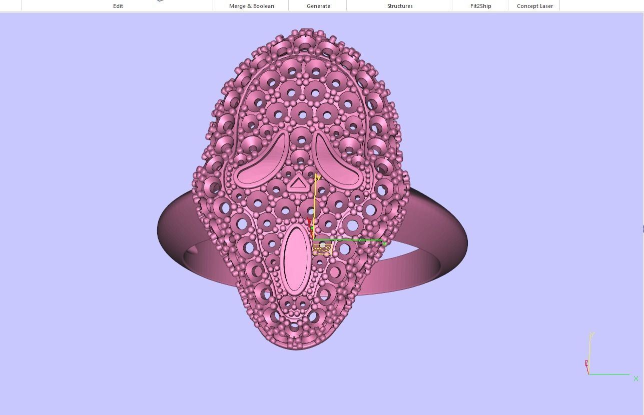 Ring Scream Style 3D print model_5