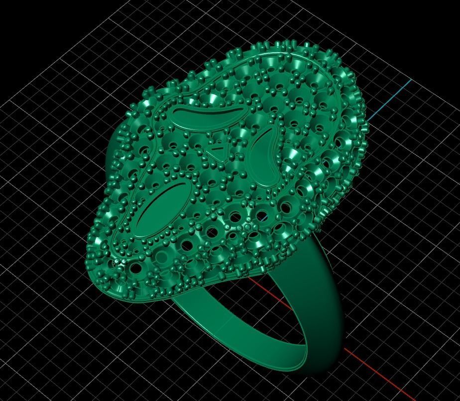 Ring Scream Style 3D print model_3