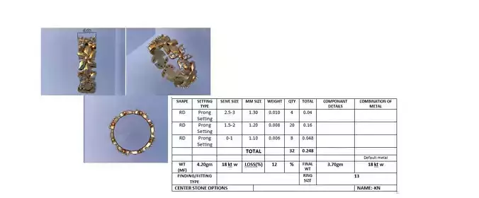 Diamond Band Ring 3D Print Model