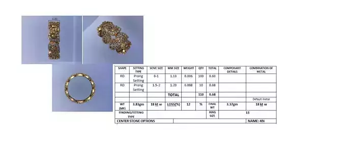 Diamond Band Ring 3D Print Model