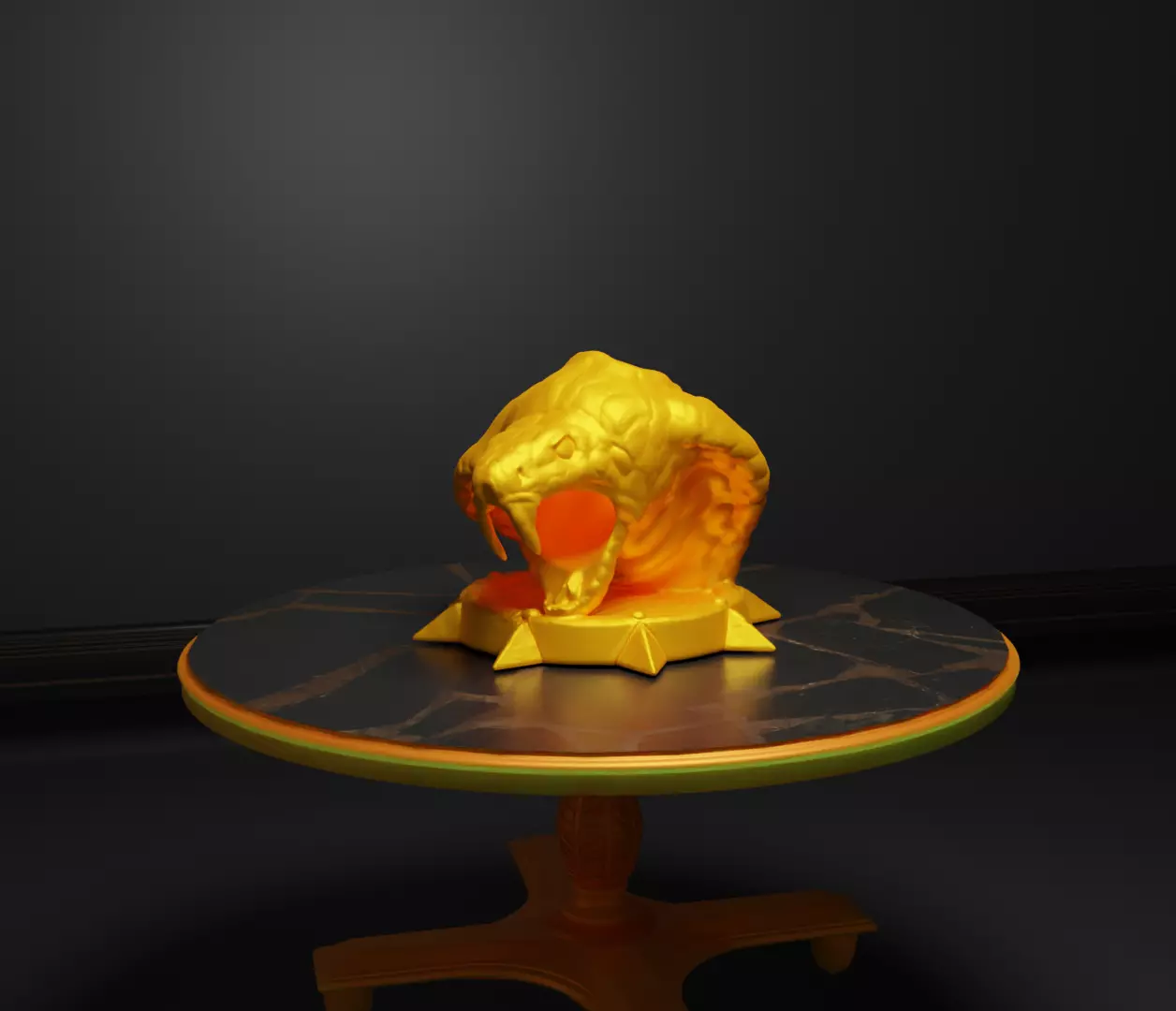 Snake DnD Dice Tower Animal Dice Tray Snake Dice Box 3D print model