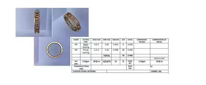 Diamond Band Ring 3D Print Model