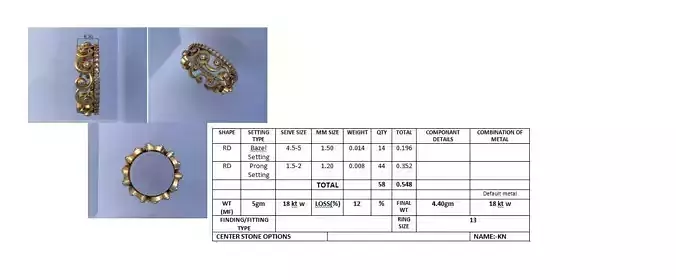 Diamond Band Ring 3D Print Model