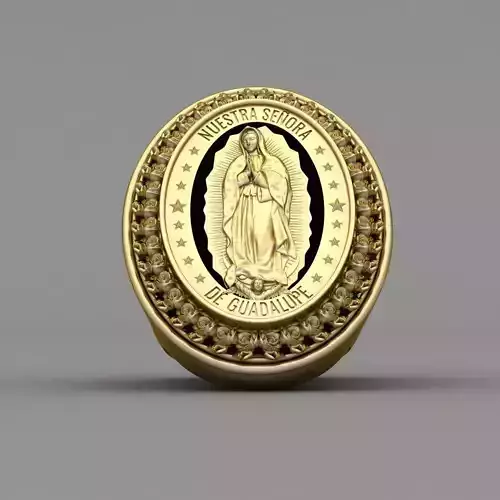 Guadalupe Our Lady  Ring 3D Print Model 3D print model