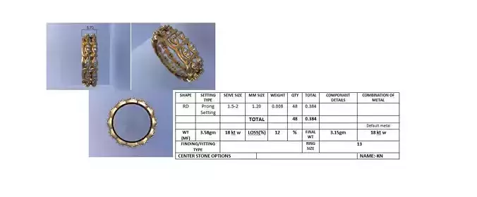 Diamond Band Ring 3D Print Model