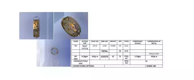 Diamond Band Ring 3D Print Model