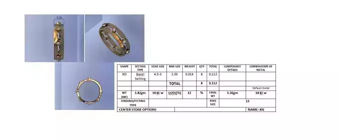 Diamond Band Ring 3D Print Model