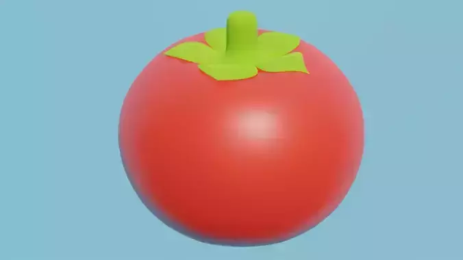Low Poly Tomato For Games And Animations Low-poly 3D model