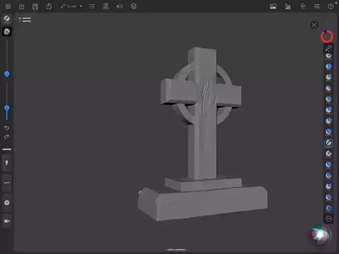 Ancient Stone Cross Tombstone - A Timeless Memorial Free 3D print model