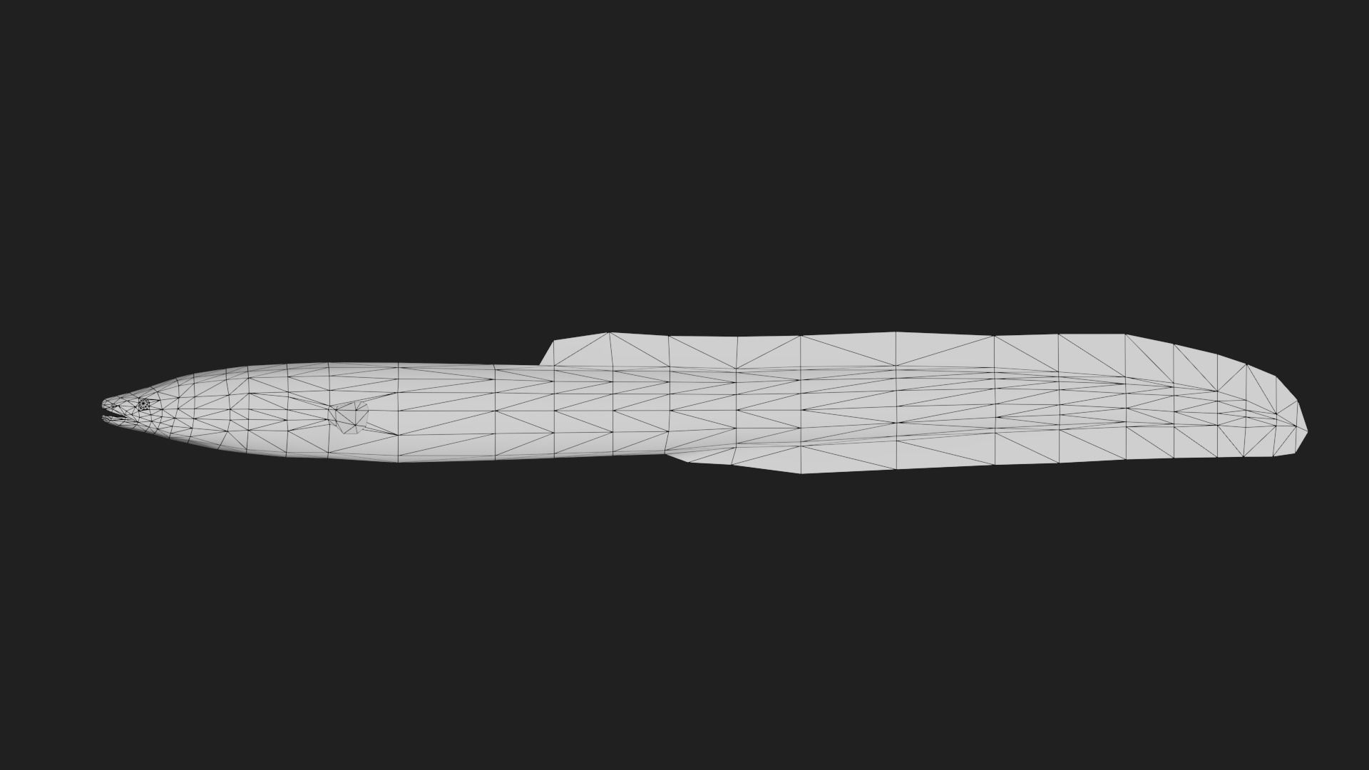 Eel fish Low-poly 3D model_1