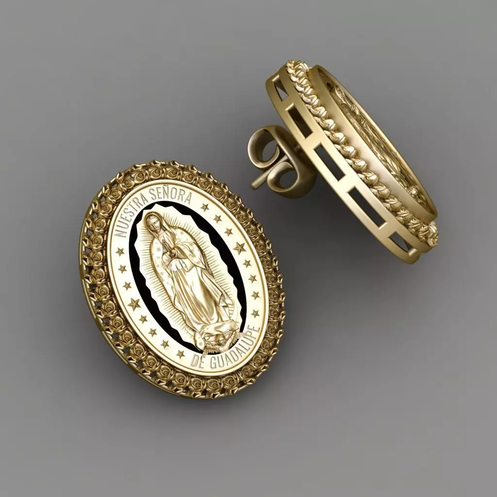 Guadalupe Our Lady Earring 3D Print Model 3D print model