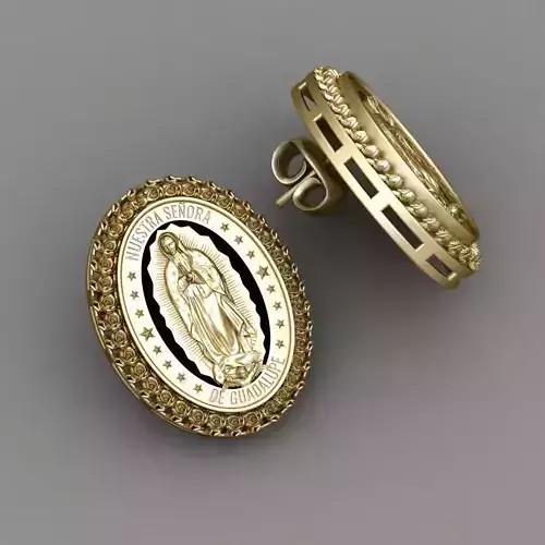 Guadalupe Our Lady  Earring 3D Print Model 3D print model