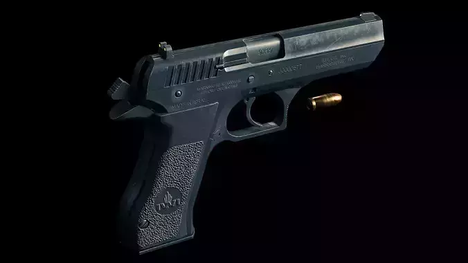 IWI Jericho 941F Pistol Low-poly 3D model