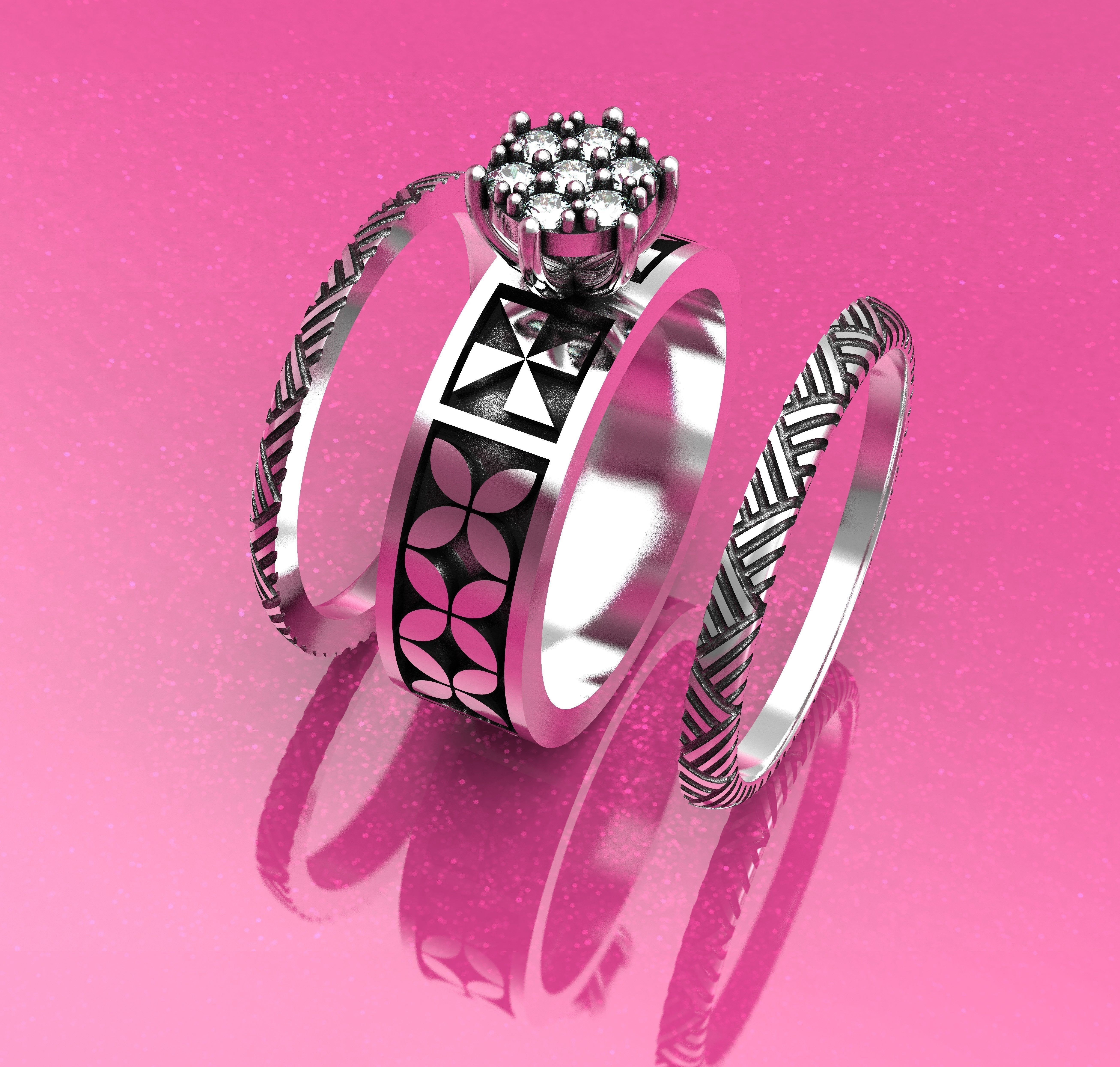 ring design 3D print model_1