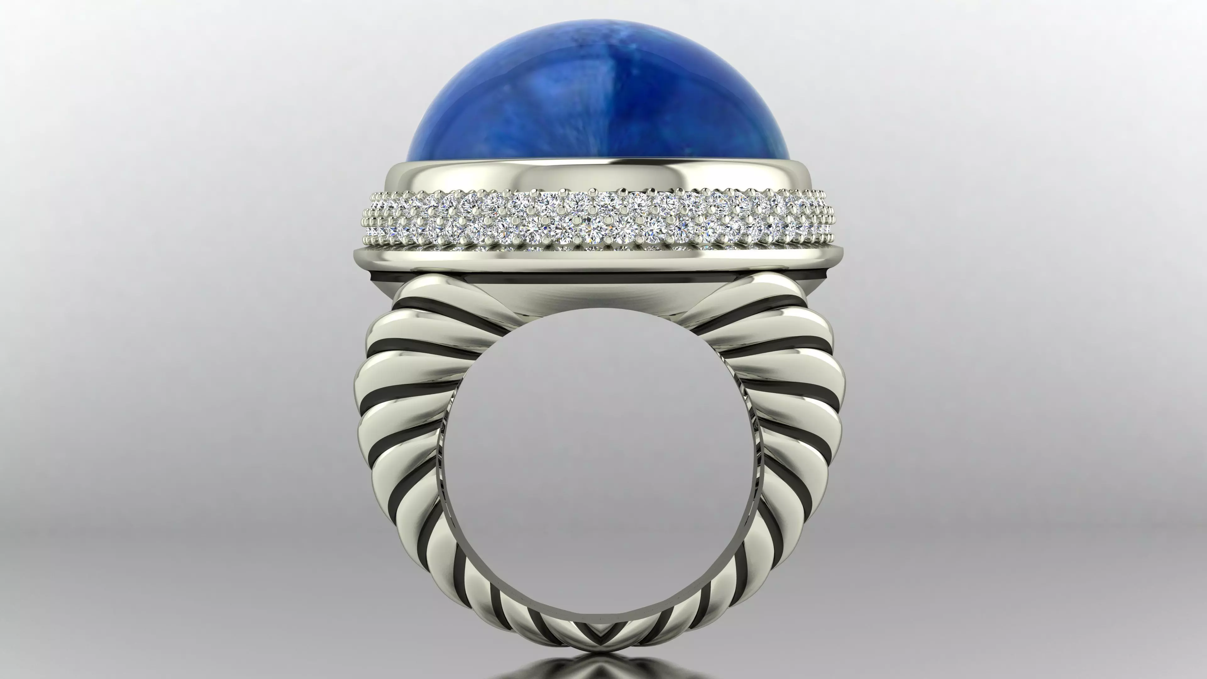 DY signature oval ring 3D print model