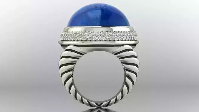 DY signature oval ring