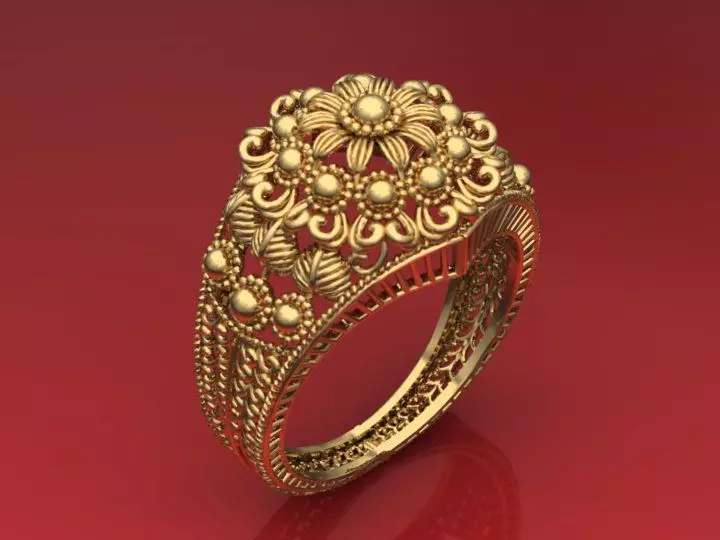 Indian Style Ring  3D print model_0