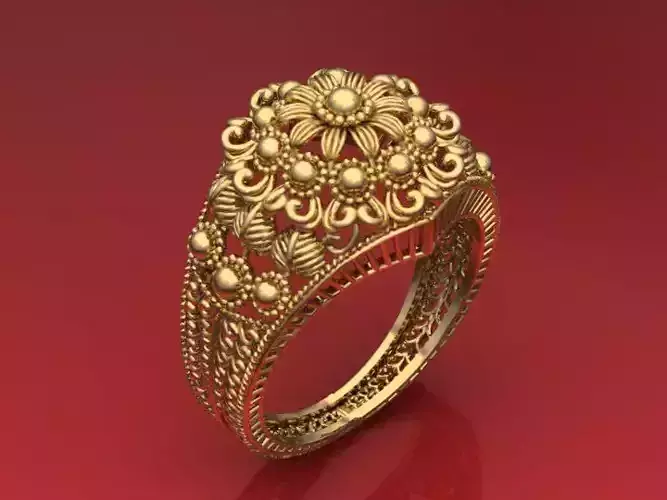 Indian Style Ring  3D print model