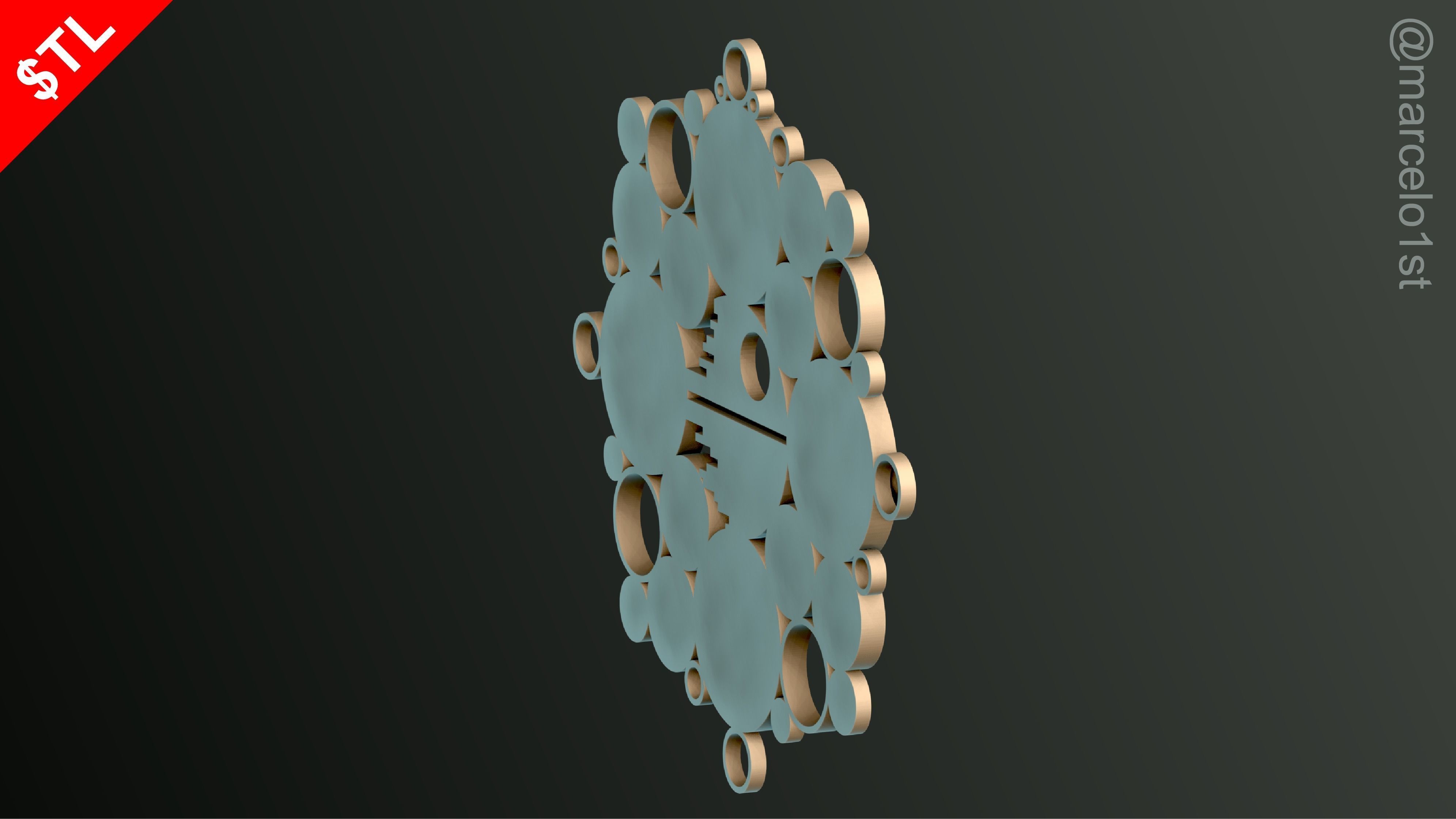 STAR WARS WREATH DECORATION 3D print model_9