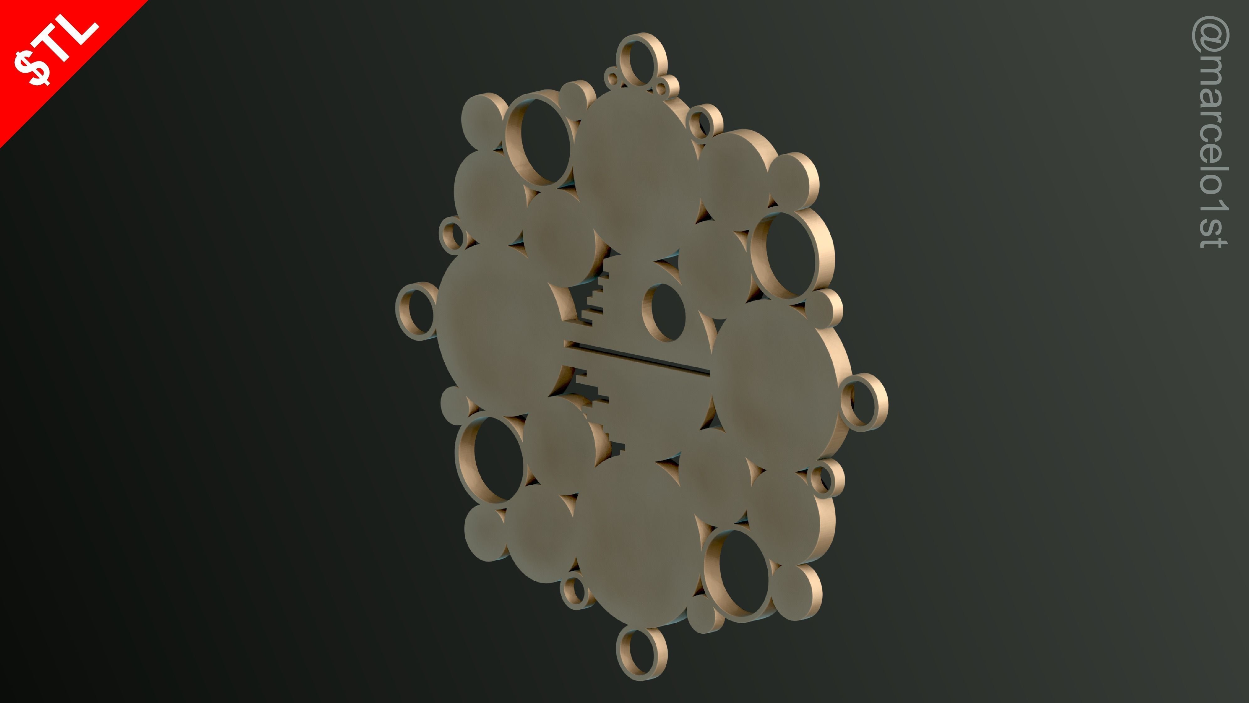 STAR WARS WREATH DECORATION 3D print model_10