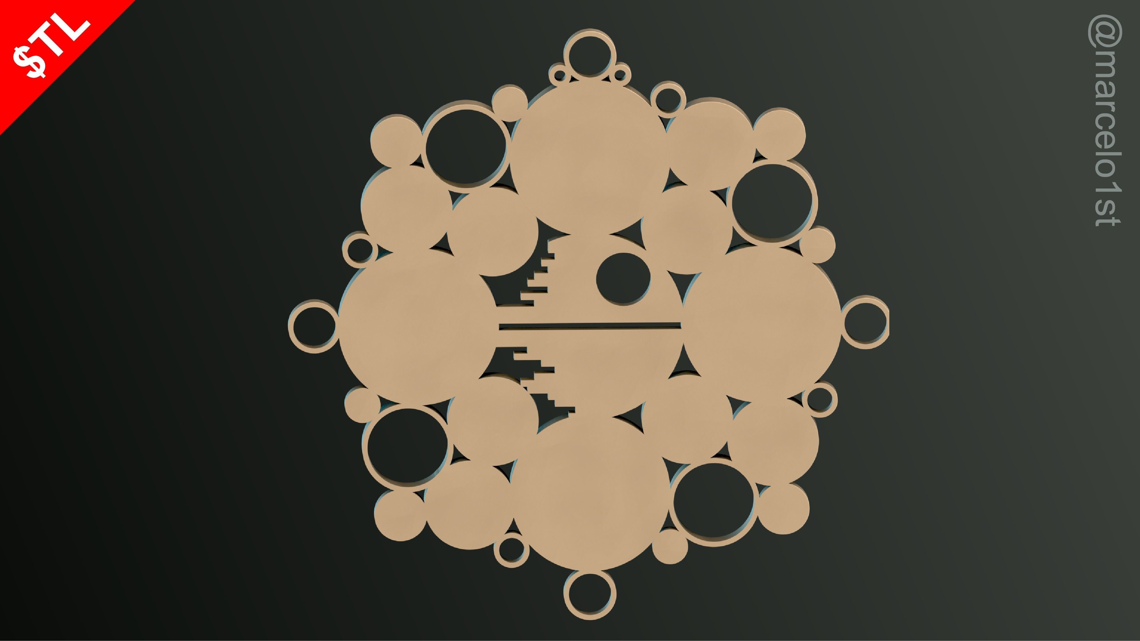 STAR WARS WREATH DECORATION 3D print model_12