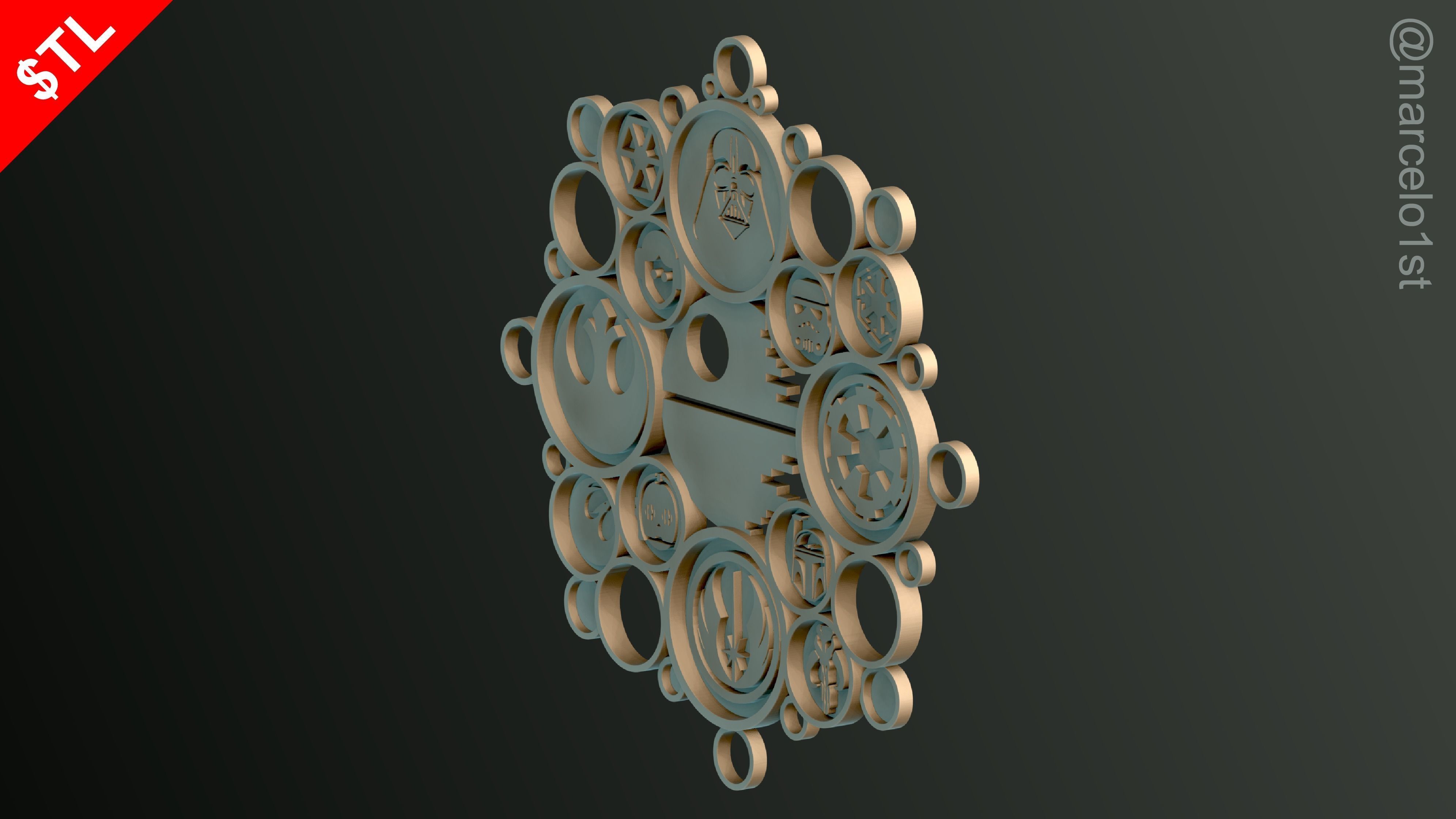 STAR WARS WREATH DECORATION 3D print model_18