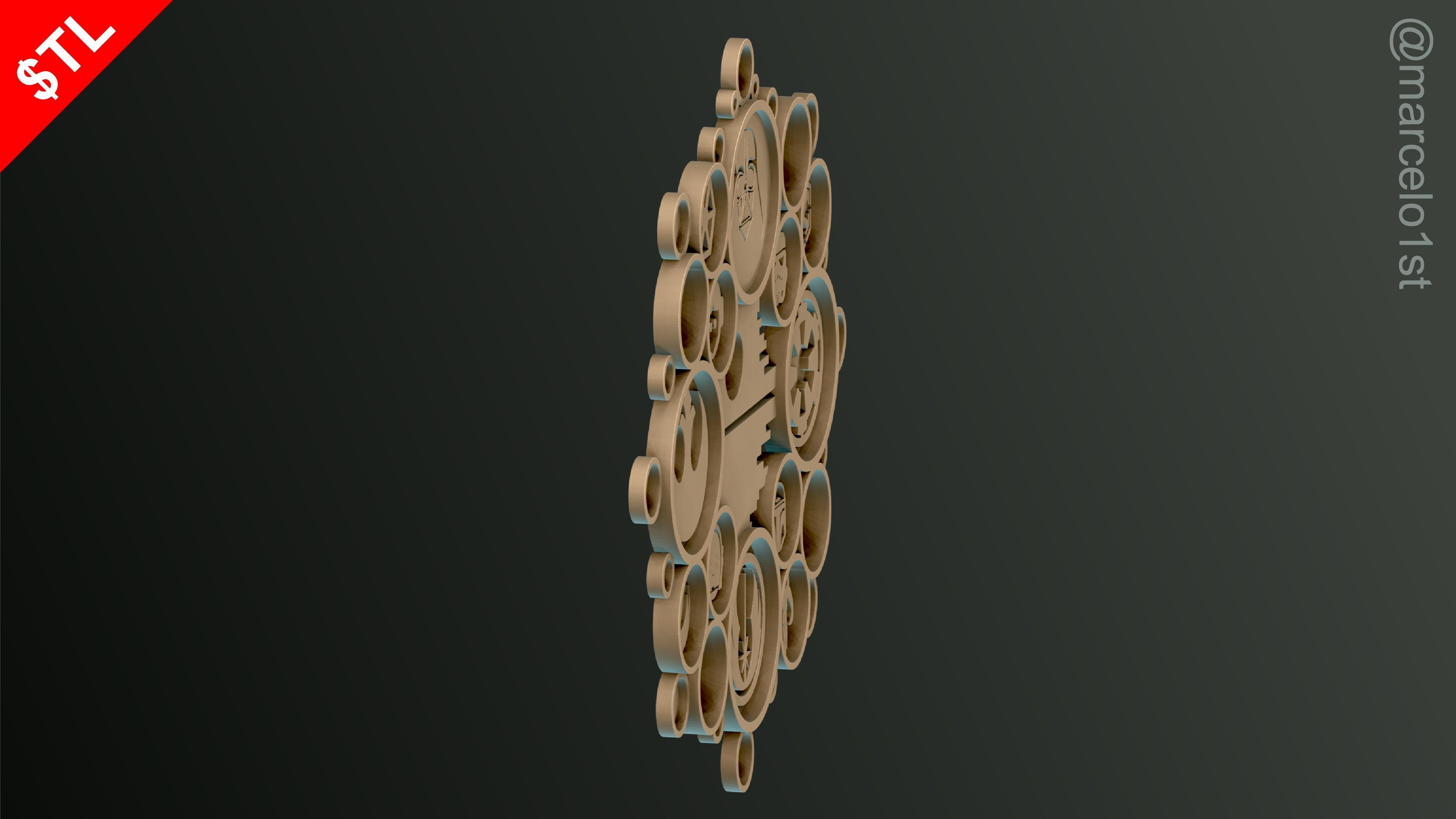 STAR WARS WREATH DECORATION 3D print model_7