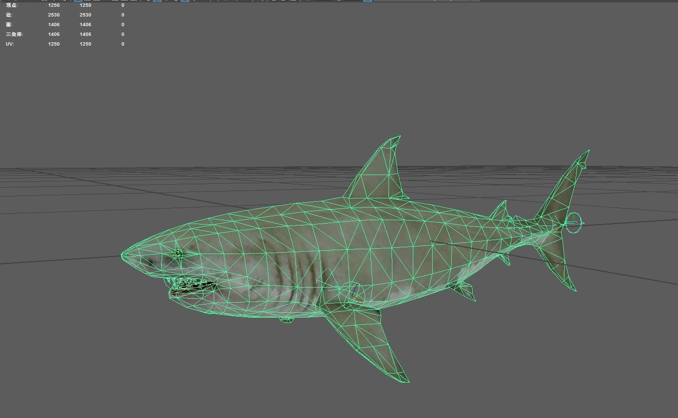 Shark Low-poly 3D model_2
