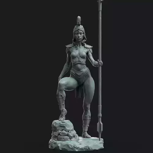 Spearwoman 3d print model 3D print model