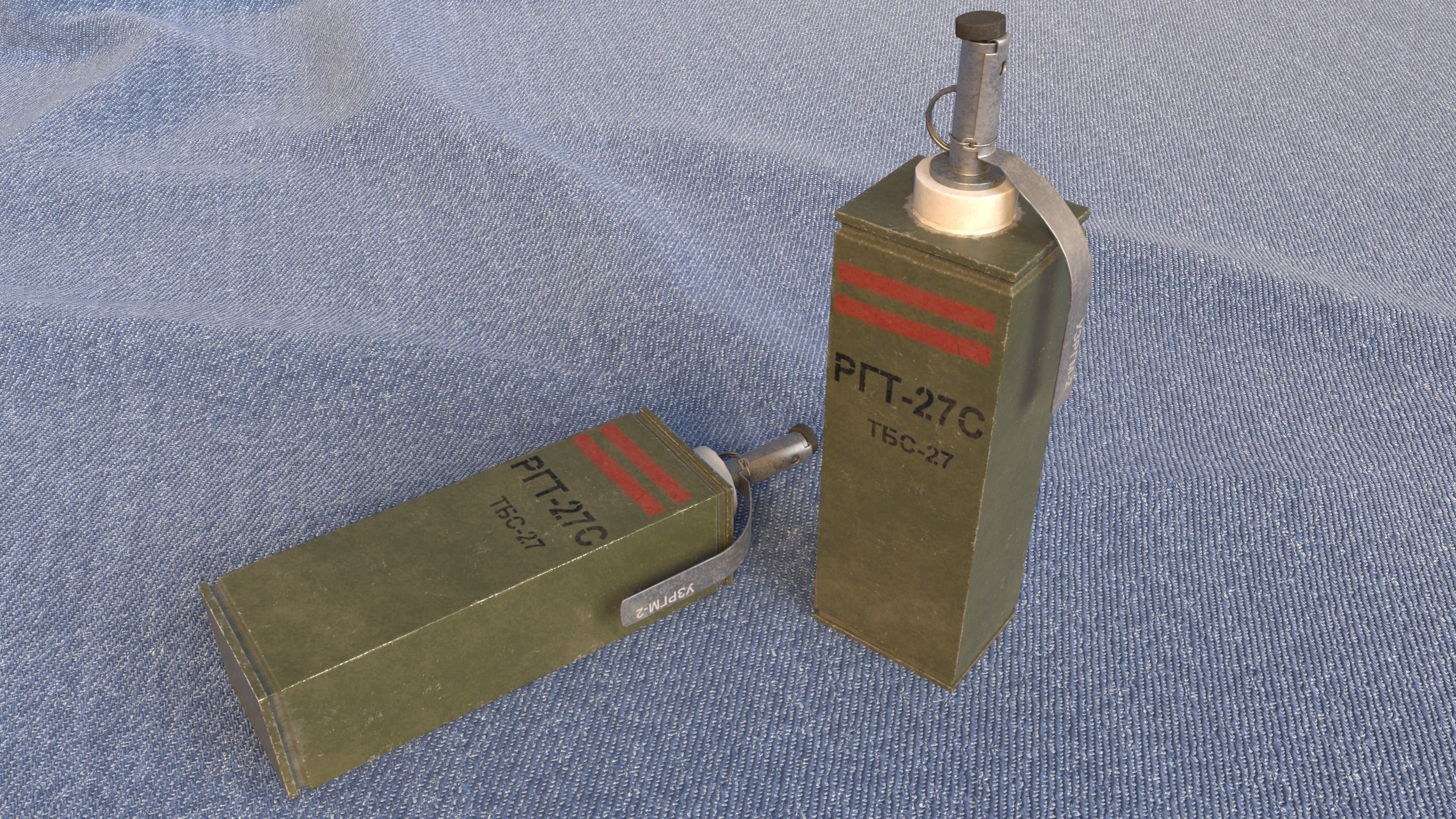 RGT-27S Ukrainian thermobaric grenades Low-poly 3D model_4