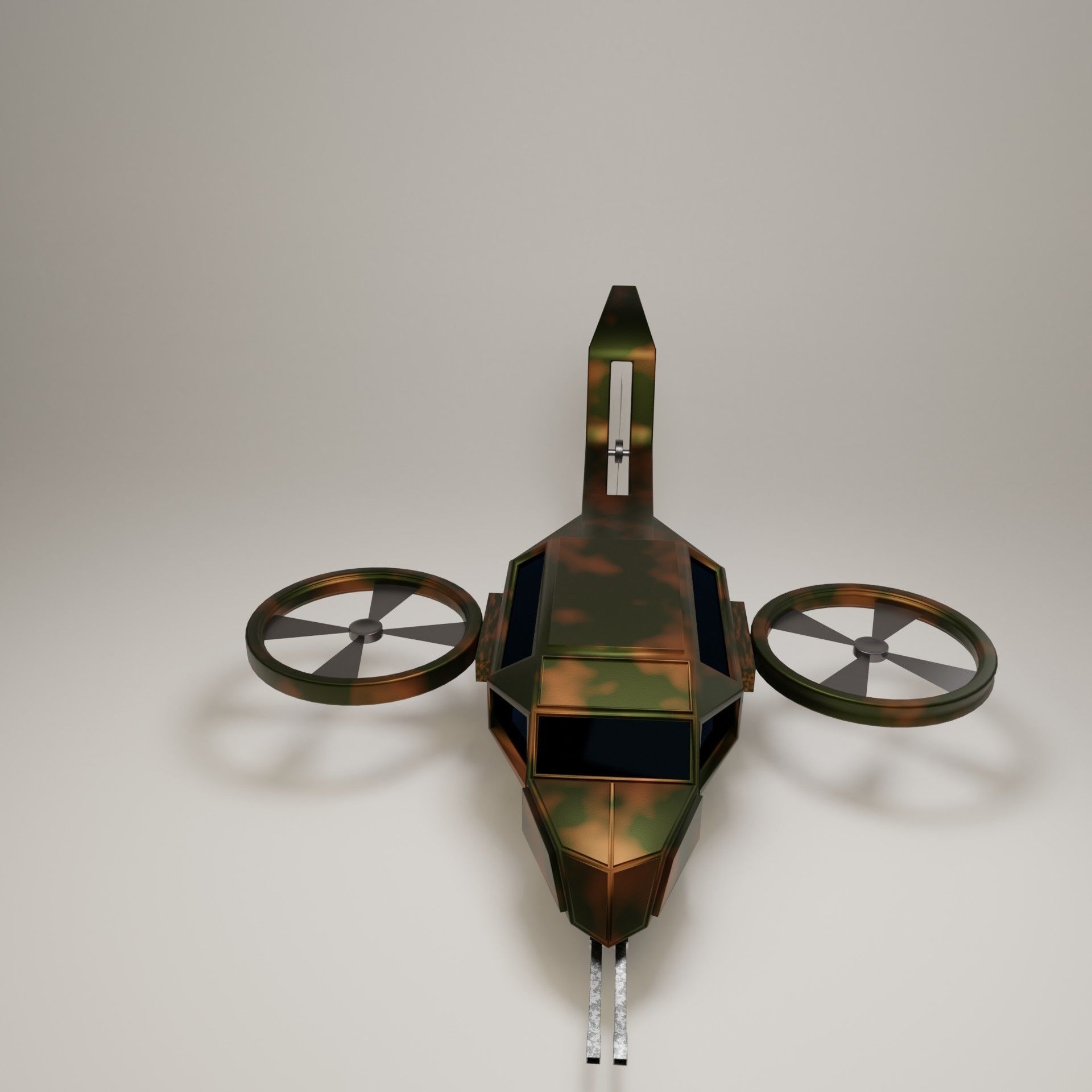 Low Poly Helicopter New version 2023 3D model_1