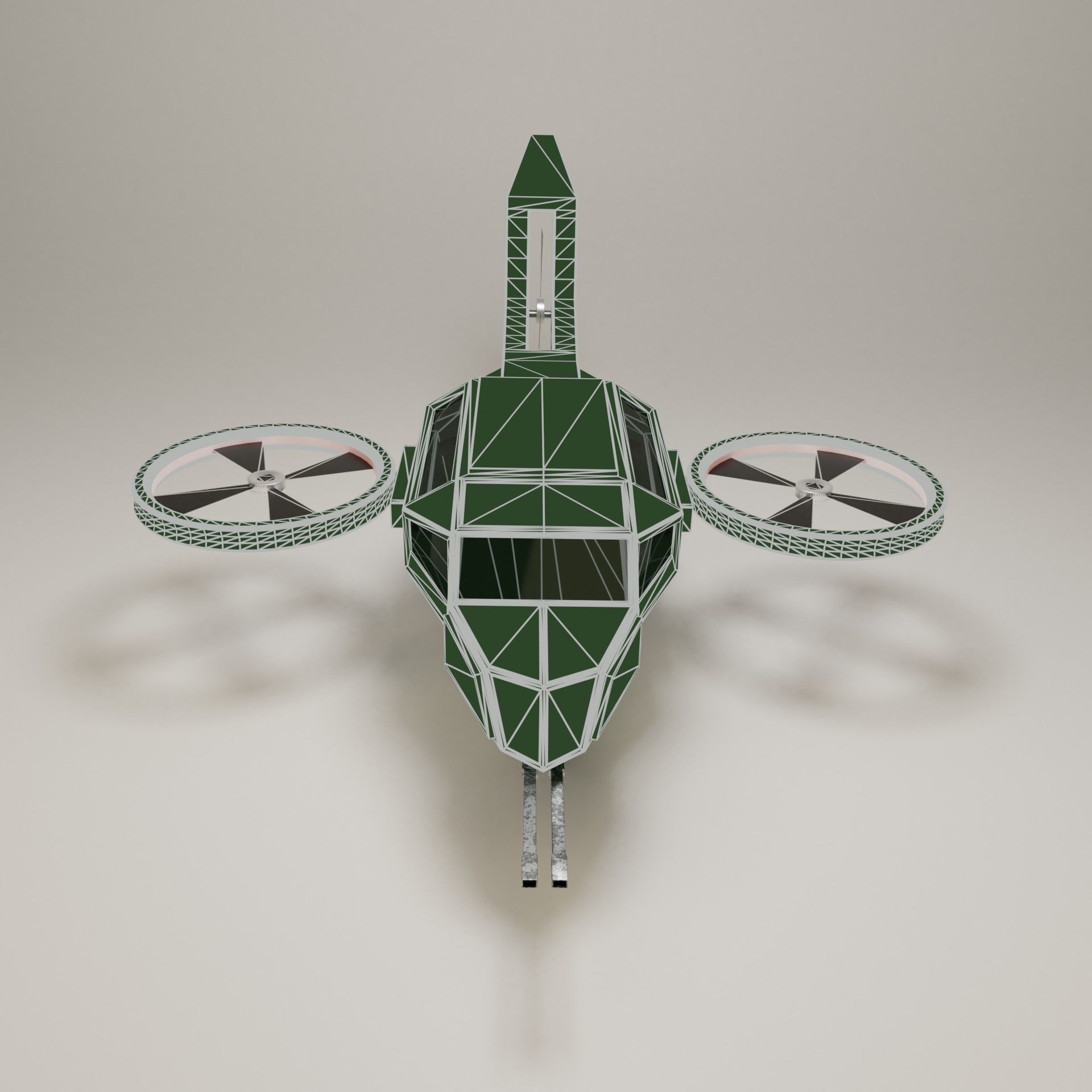 Low Poly Helicopter New version 2023 3D model_4
