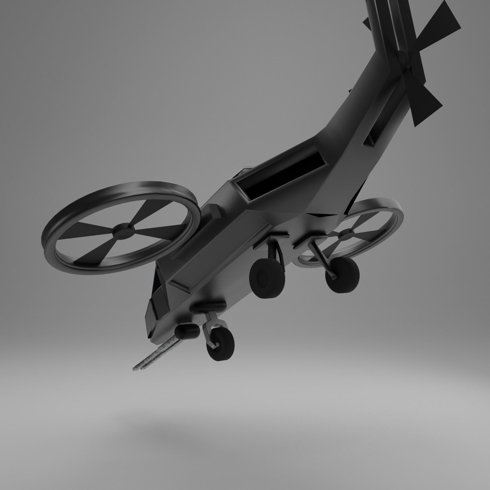 Low Poly Helicopter New version 2023 3D model_6