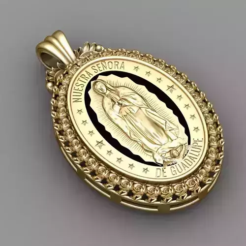 Guadalupe Our Lady  Pendant  3D Print Model 3D print model