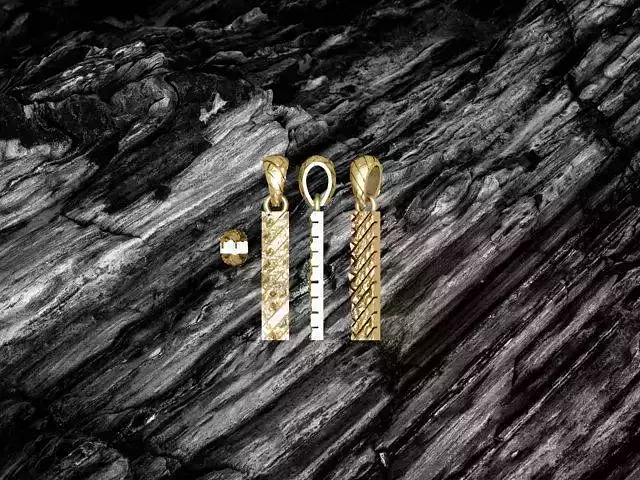 I Letter Alphabet Tiles Texture Pendant 3D Print Model