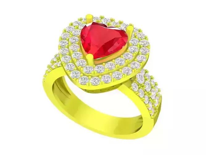 5769 heart diamond women ring 