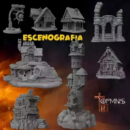 ESCENOGRAFIA PARA JUEGOS DE ROLL 3D print model